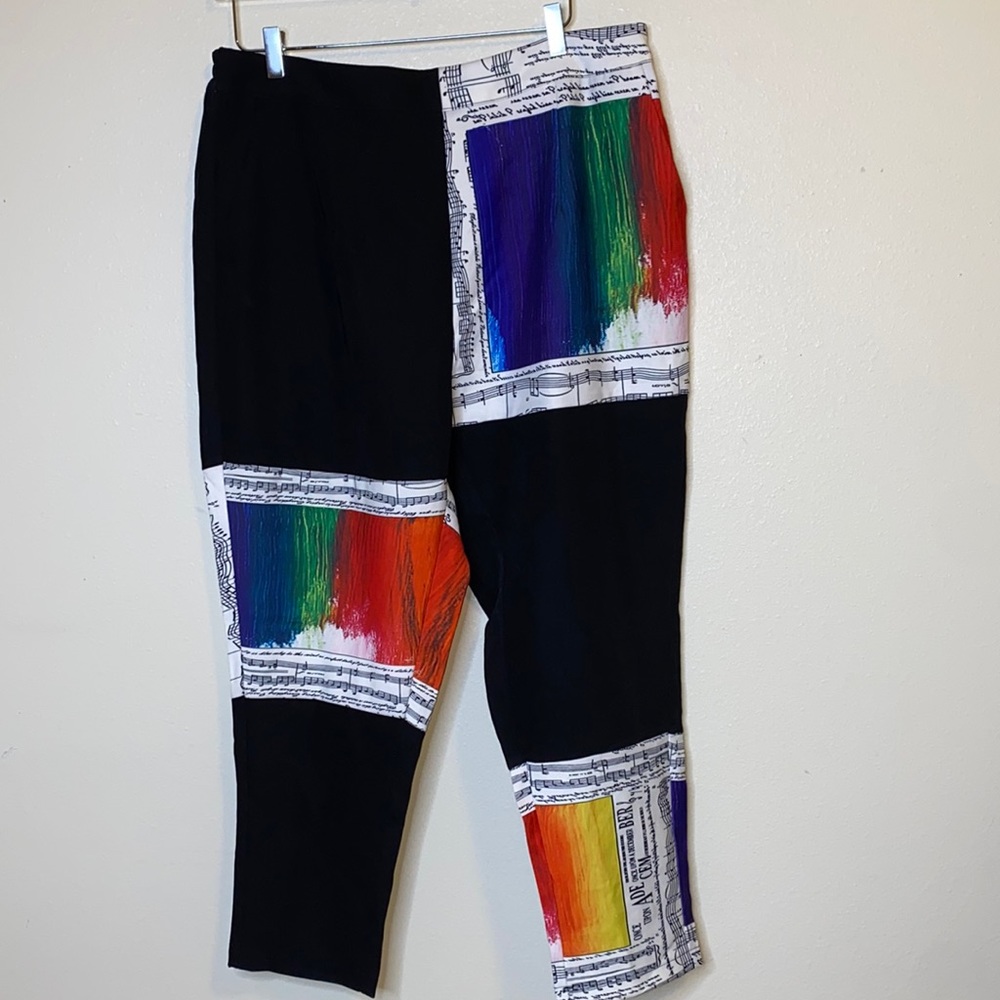 l'atiste by amy musical note pants Sz 1X Black
